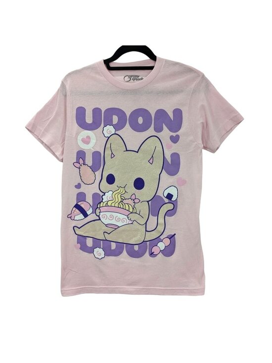 Hot Topic Tops - Kawaii Anime Cat Graphic T Shirt Pastel Cartoon Udon Noodles Harajuku Y2K Small